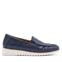 Mokasyny Clara Barson. Niebieskie mokasyny Clara Barson, bez wzorów. Za 58.99 zł.
