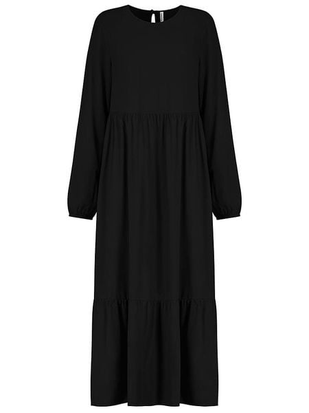 Sublevel Sukienka w kolorze czarno-kremowym rozmiar: M. Czarne sukienki Sublevel, na imprezę, m, bez wzorów, z wiskozy, klasyczne, bez kołnierzyka, bez ramiączek, maxi. Za 118.84 zł.