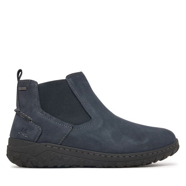 Botki Josef Seibel. Niebieskie botki Josef Seibel, bez wzorów, bez obcasa, na płaskiej podeszwie, bez zapięcia. Za 509.99 zł.
