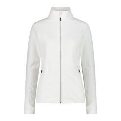 Kurtka polarowa softech zapinana dla kobiet CMP. Białe kurtki narciarskie CMP, na zimę, bez wzorów, z polaru, bez kaptura, narciarskie. Za 506.50 zł.