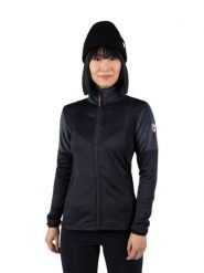 Bluza Rossignol damska W Diretta Fleece FZ czarna. Czarne bluzy bez kaptura Rossignol, l, z aplikacjami, z elastanu, bez kaptura, narciarskie. Za 765.65 zł.