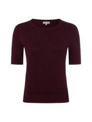 Marie Lund sweter z krótkim rękawem Kobiety wiskoza czerwony, XXL. Czerwone swetry Marie Lund, xxl, bez wzorów, z dzianiny, bez ramiączek. Za 149.95 zł.