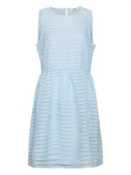 MOSS COPENHAGEN Sukienka "Noreen" w kolorze błękitnym rozmiar: S. Niebieskie sukienki Moss Copenhagen, s, bez wzorów, bez kołnierzyka, bez ramiączek, mini, rozkloszowane. Za 149.66 zł.
