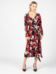 Pinko Sukienka "Utilizzare" | 1N13FA -A010 | Utilizzare | Kobieta | Czarny, Biały, Czerwony. Białe sukienki Pinko, bez wzorów, z wiskozy, bez kołnierzyka, bez ramiączek, midi, kopertowe. W wyprzedaży za 419.00 zł.