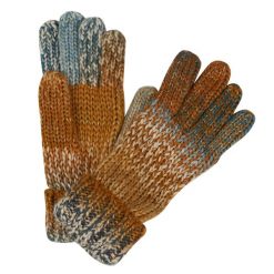 Damskie Rękawiczki Dzianinowe Frosty Gloves VI. Szare rękawiczki Regatta, bez wzorów, z dzianiny, sportowe. Za 37.99 zł.