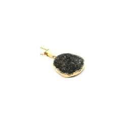 Naszyjnik Agat Druza Czarna złoto. Czarne naszyjniki Brazi druse jewelry. Za 170.00 zł.