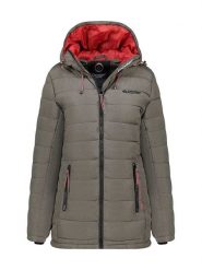 Canadian Peak Płaszcz pikowany "Astaneak" w kolorze khaki rozmiar: M. Brązowe płaszcze Canadian Peak, m, bez wzorów, bez kaptura. Za 305.29 zł.