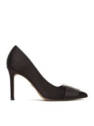 Nine West Szpilki CEO-LUBNA-01 Czarny. Czarne szpilki Nine West, bez wzorów, z materiału, bez obcasa, na szpilce, bez zapięcia. Za 199.99 zł.