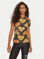Versace Jeans Couture T-Shirt 76HAH6B8 Czarny Slim Fit. Czarne t-shirty Versace Jeans Couture, xs, bez wzorów, z bawełny, bez kołnierzyka, bez ramiączek. Za 429.99 zł.