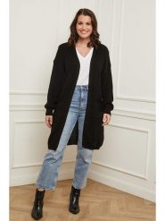 Curvy Lady Kardigan w kolorze czarnym rozmiar: 44/46. Czarne swetry Curvy Lady, bez wzorów, klasyczne, bez ramiączek. Za 202.03 zł.