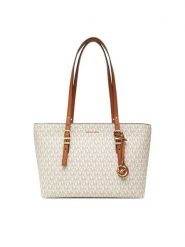 MICHAEL Michael Kors Torebka Quinn 30T5GQNT2B Beżowy. Brązowe shopper bag MICHAEL Michael Kors, bez wzorów, ze skóry, bez dodatków. Za 899.99 zł.