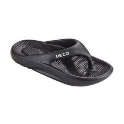 Beco Easy klapki unisex, czarne. Czarne klapki 47 Brand, bez wzorów, bez obcasa, bez zapięcia. Za 201.99 zł.