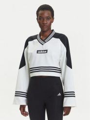 Adidas Bluza Blocking JX7597 Biały Loose Fit. Białe bluzy adidas, m, bez wzorów, z bawełny, bez kaptura. Za 349.99 zł.