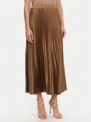 Kontatto Spódnica plisowana SU501C Brązowy Regular Fit. Brązowe spódnice Kontatto, bez wzorów, z syntetyku, plisowane. Za 249.99 zł.