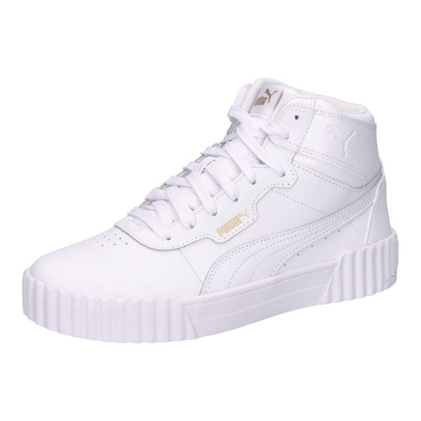 Puma Buty Carina 3.0 Mid 40145401. Białe buty sportowe lifestyle Puma, bez wzorów, z syntetyku, sportowe, bez zapięcia. Za 254.99 zł.