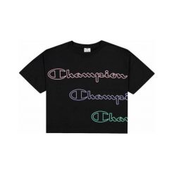 Koszulka z krótkim rękawem Damska Champion Crewneck T-Shirt Czarny. Czarne t-shirty sportowe Champion, bez wzorów, bez ramiączek. Za 237.00 zł.
