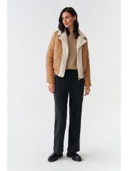 TATUUM Kurtka dwustronna "Bankaria" w kolorze jasnobrązowo-kremowym rozmiar: 38. Brązowe kurtki Tatuum, bez wzorów, bez kaptura. Za 392.52 zł.