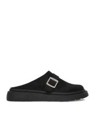 DeeZee Klapki CEO-HY7010-7 Czarny. Czarne klapki DeeZee, bez wzorów, z materiału, bez obcasa, bez zapięcia. Za 139.99 zł.