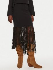 Munthe Spódnica ołówkowa Tayru 243123024376 Czarny Slim Fit. Czarne spódnice Munthe, bez wzorów, z wiskozy, ołówkowe. Za 529.99 zł.