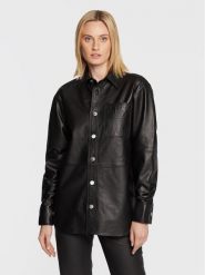 Remain Koszula Doreen RM1826 Czarny Regular Fit. Czarne koszule Remain, bez wzorów, ze skóry, bez kołnierzyka, bez ramiączek. Za 1,569.00 zł.