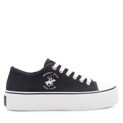 Trampki Beverly Hills Polo Club. Czarne trampki Beverly Hills Polo Club, bez wzorów, bez zapięcia. Za 149.99 zł.