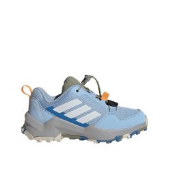 Buty turystyczne adidas Terrex AX4S Speed Lacing Niebieskie. Niebieskie buty trekkingowe adidas, bez wzorów, z materiału, bez zapięcia, trekkingowe. Za 281.50 zł.