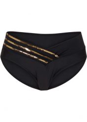 Ekskluzywne figi bikini z poliamidu z recyklingu. Czarne bikini bonprix, bez wzorów, z poliamidu. Za 54.99 zł.