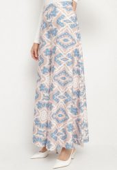Białe Wiskozowe Spodnie Szerokie z Wysokim Stanem i Geometrycznym Wzorem Mirdexia. Białe jeansy Born2be, bez wzorów, z jeansu, eleganckie, z podwyższonym stanem. Za 99.99 zł.