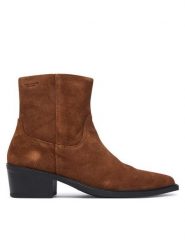 Vagabond Shoemakers Botki Kelsey 5810-140-89 Brązowy. Brązowe botki Vagabond Shoemakers, bez wzorów, ze skóry, bez obcasa, na słupku, bez zapięcia. Za 694.99 zł.