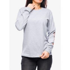 Bluzka damska z długim rękawem Carhartt Workwear Logo L/S T-Shirt. Szare bluzki Carhartt, l, bez wzorów, sportowe, bez kołnierzyka, bez ramiączek. Za 101.99 zł.