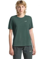 Jack Wolfskin Koszulka funkcyjna w kolorze zielonym rozmiar: L. Zielone t-shirty sportowe Jack Wolfskin, l, bez wzorów, z materiału, bez ramiączek, outdoorowe. Za 114.95 zł.