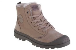 Buty sportowe Sneakersy unisex, Palladium Pampa Hi Zip WL. Brązowe buty treningowe Palladium, bez wzorów, z materiału, bez zapięcia, trekkingowe. Za 363.05 zł.