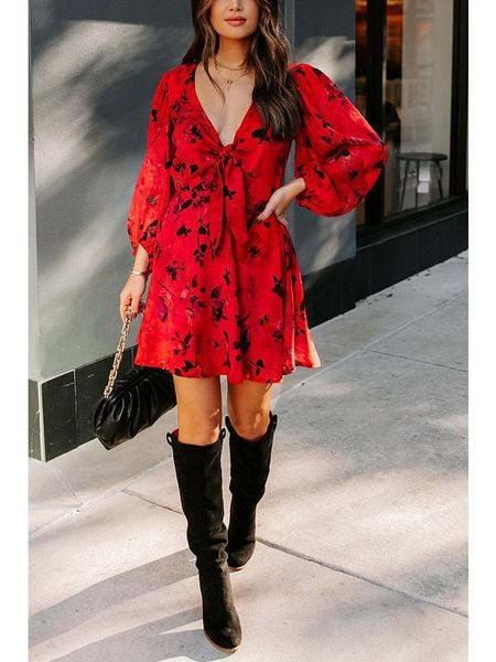 Milan Kiss Sukienka w kolorze czerwonym ze wzorem rozmiar: S. Czerwone sukienki Milan Kiss, s, bez wzorów, bez kołnierzyka, bez ramiączek, mini. Za 135.81 zł.