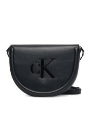 Calvin Klein Torebka Bold Ck Saddle Crossbody LV04F3221G Czarny. Czarne listonoszki Calvin Klein, bez wzorów, ze skóry, bez dodatków. Za 299.99 zł.