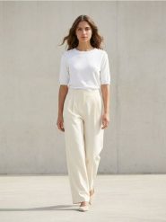 Sweter z krótkim rękawem - biały. Białe swetry Sinsay, l, bez wzorów, bez ramiączek. Za 29.99 zł.