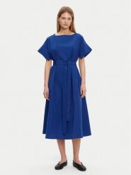 Weekend Max Mara Sukienka codzienna Finish 2515221032 Niebieski Regular Fit. Niebieskie sukienki Weekend Max Mara, na co dzień, bez wzorów, z bawełny, bez kołnierzyka, bez ramiączek, proste. Za 1,499.00 zł.