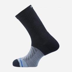 Skarpety trekkingowe MILLET Ubic Crew Socks M merino. Niebieskie skarpetki Millet, bez wzorów, z dzianiny. Za 99.00 zł.