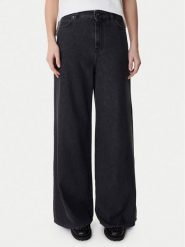 Weekend Max Mara Jeansy Vega 2615181041 Czarny Wide Leg. Czarne jeansy Weekend Max Mara, bez wzorów, z bawełny. Za 839.99 zł.