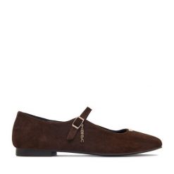 Baleriny Beverly Hills Polo Club. Brązowe baleriny Beverly Hills Polo Club, bez wzorów, bez obcasa, bez zapięcia. Za 299.99 zł.