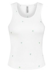 Eight2Nine Top w kolorze biało-zielonym rozmiar: M. Białe topy sportowe Eight2Nine, m, bez wzorów, prążkowane. Za 43.99 zł.