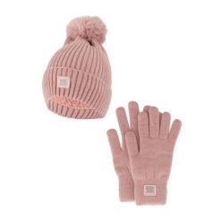 Zestaw zimowy dla kobiet - czapka + rękawiczki różowy. Czerwone czapki zimowe HEAT KEEPER, bez wzorów, z poliesteru, sportowe. W wyprzedaży za 134.32 zł.