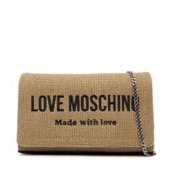 Torebka LOVE MOSCHINO. Brązowe kopertówki Love Moschino, bez wzorów, wizytowe, bez dodatków. Za 659.99 zł.