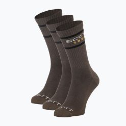 Skarpety SCOTT Retro Casual Crew 3. Szare skarpetki Scott, bez wzorów, z bawełny. Za 62.99 zł.