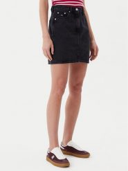 Tommy Jeans Spódnica jeansowa DW0DW21275 Czarny Mom Fit. Czarne spódnice Tommy Jeans, bez wzorów, z bawełny. Za 209.99 zł.
