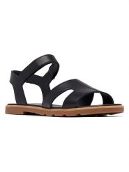 Sorel Sandały "Ella III" w kolorze czarnym rozmiar: 37. Czarne sandały Sorel, bez wzorów, klasyczne, z otwartym noskiem, bez obcasa, bez zapięcia. Za 162.87 zł.