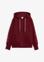 Bluza rozpinana z kapturem z elastycznej mieszanki bawełny. Niebieskie bluzy bonprix, bez wzorów, z bawełny, z kapturem. Za 209.99 zł.