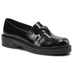 Mokasyny damskie Lamanti, cholewka ze skóry naturalnej lakierowanej wsuwana konstrukcja wkładka profilowana stabilna podeszwa, czarne, 877. Czarne mokasyny LAMANTI, z aplikacjami, z jeansu. Za 265.00 zł.
