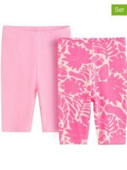 COOL CLUB Legginsy (2 pary) w kolorze różowym i jasnoróżowym rozmiar: 164. Różowe szorty COOL CLUB, bez wzorów. Za 41.79 zł.