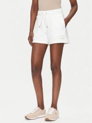 EA7 Emporio Armani Szorty sportowe 7W000269 AF12482 U0005 Biały Regular Fit. Białe szorty sportowe EA7 Emporio Armani, bez wzorów, z syntetyku. Za 339.99 zł.