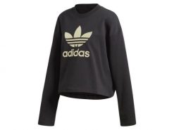 Bluza damska ADIDAS LG CREW 42. Czarne bluzy adidas, na jesień, uniwersalny, bez wzorów, z bawełny, eleganckie, bez ramiączek, bez kaptura. Za 249.00 zł.